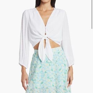 2 for $15 BCBGeneration Deep-V Tie Front Top